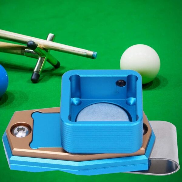 Life Mini Portable Magnetic Billiard Chalk Case Cue Chalk Box Holder with Fixed Clip Pool Snooker Sports Accessories (Blue) - Image 5