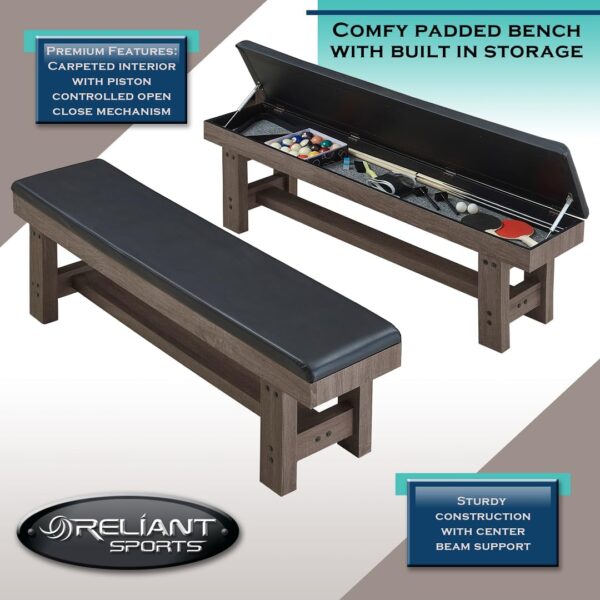 Heavy Duty 7ft Combination Table 3-in-1 Includes Billiards Pool Table, Table Tennis and Dinining Table with Dual Storage Bench Seatings - Image 8