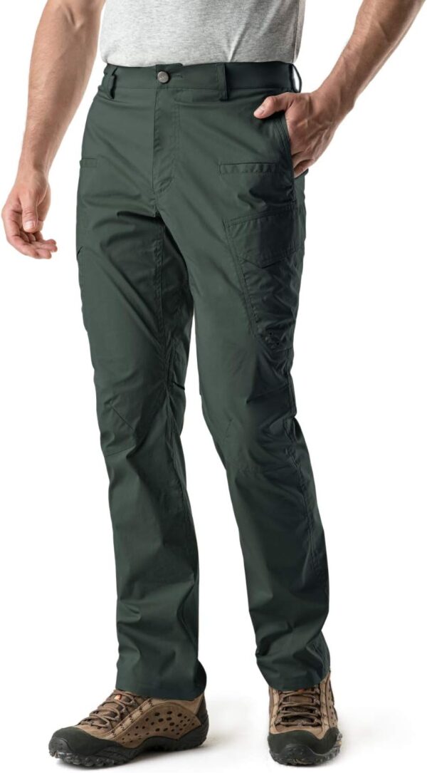 CQR Men's Quick Dry Tactical Pants, Water Resistant Outdoor Pants, Lightweight Stretch Cargo Work Hiking Pants - Image 2