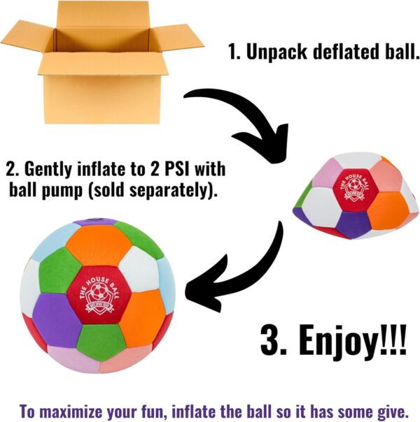 The House Ball - The Original Soft and Safe Indoor Soccer Ball Size 4 Created for Inside Your Home and Yard - Fun Soccer Gift - Perfect Kids Soccer Ball - Image 7