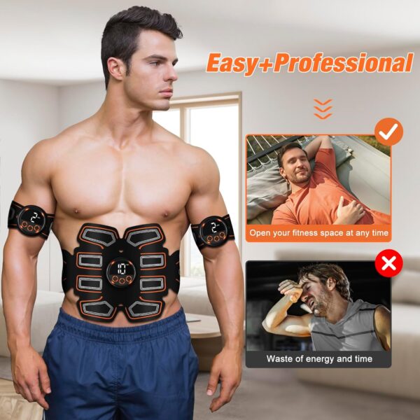 ABS Stimulator, Abdominal Toning Belt Trainer, Abs Workout Equipment, Ab Sport Exercise Belt for Men and Women BFB-11 - Image 3