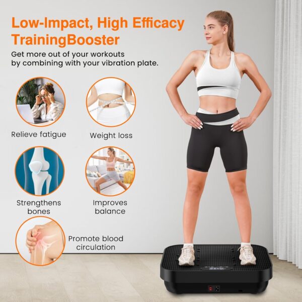 Vibration Plate Exercise Machine, 2025 Upgraded Fitness Vibrating Lymphatic Drainage Full Body Workout Shaker for Weight Loss, Featuring a 330 Lbs Capacity Vibrate Fitness Platform with 8 Modes - Image 6