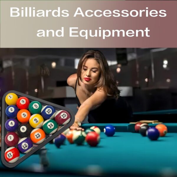 Pool Table Accessories,Pool Balls Billiard Set Including Billiard Pool Balls and Triangle Ball Holder Cue Chalks Pool Cue Tips Pool Sticks Pool Table Brush Spot Position Stickers Billiard Accessories - Image 9