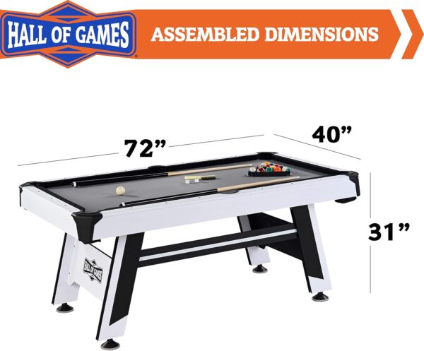 Hall of Games Billiard Tables Multiple Styles, Pool Tables with Preassembled Playfields and Complete Billiard Accessory Sets, Perfect for Family Game Rooms - Image 3