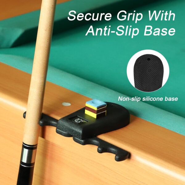 CROWN ME Portable Weighted Billiard Cue Stick Holder, Chalk holder, Blavk Cue Rest Cue Stick Holder - Image 4