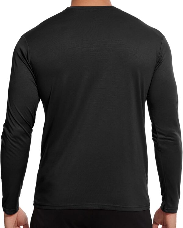 6/7 Pack Men Dry Fit Workout Long Sleeve Athletic Gym UPF SPF UV Sun Protection Quick Dry Lightweight Shirts - Image 4