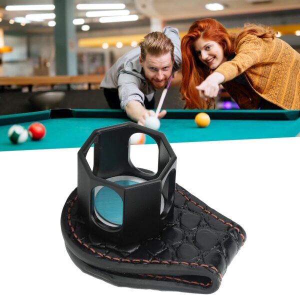 Fockety Pool Cue Chalk Holder, Portable Octagon Pool Chalk Holder with Magnetic Belt Clip, Cue Tip Pricker, Snooker Chalk Holder, Billiard Chalk Holder for Snooker Tool Accessory (Black) - Image 9