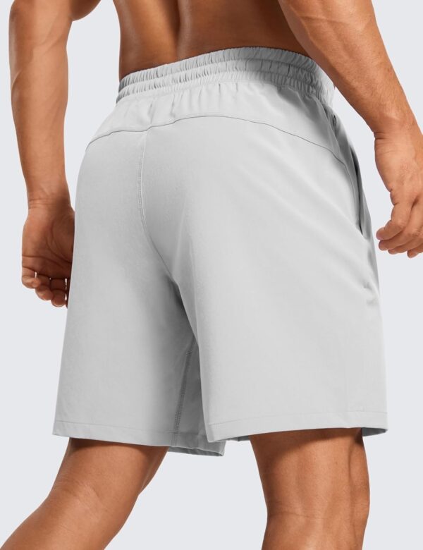 CRZ YOGA Men's Linerless Workout Shorts - 7'' Quick Dry for Running Sports Athletic Gym with Pockets - Image 3