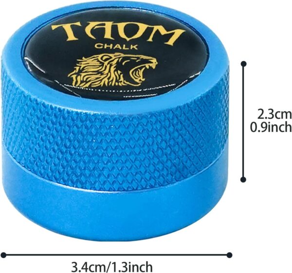 TAOM Round Shaped Pool Chalk Holder, Portable Pool Chalk Cubes, Magnetic Mini Chalk Holder Pool Billiards, Pool Cue Chalk Case Container Box for Billiard Cue Tip Tool Pool Table Snooker Accessories - Image 3