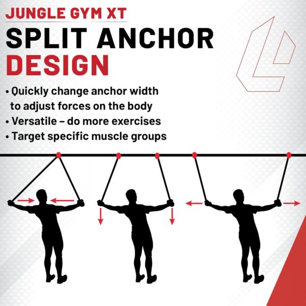 Lifeline Jungle Gym XT Body Weight Suspension Trainer System – Patented Split Anchor, Full-Body Workout, Lightweight Home Suspension Training Kit for Home Gym, Workout Equipment - Image 10