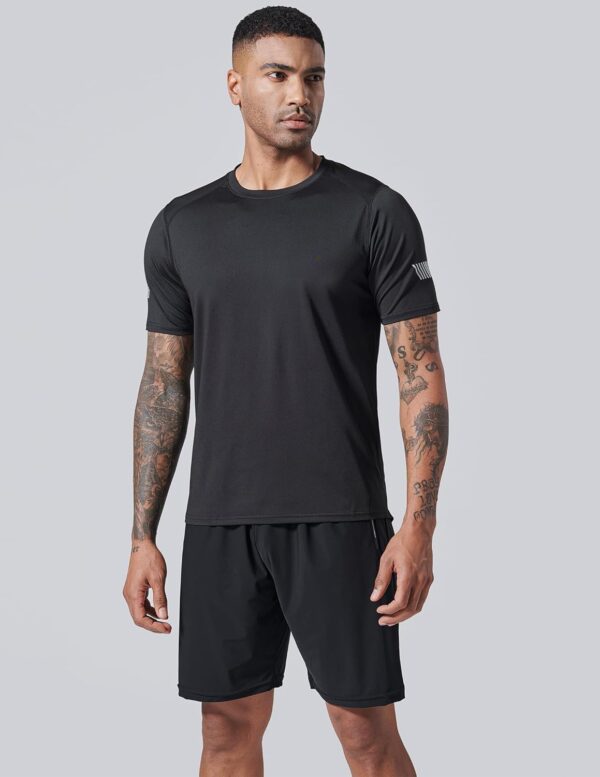 5 Pack Men’s Active Quick Dry Crew Neck T Shirts | Athletic Running Gym Workout Short Sleeve Tee Tops Bulk - Image 7