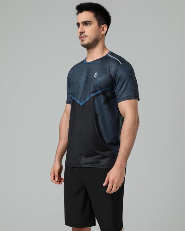 Men's Athletic Shirts with Design Performance Dry Fit Running Sports Gym Mens Workout Shirts - Image 4