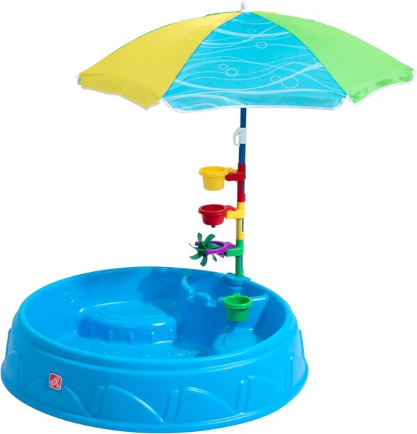 Step2 Play & Shade Pool, Kids Activity Pool with Umbrella, Summer Outdoor Toys, 7 Piece Toy Accessories, For Toddlers 2+ Years Old - Image 5