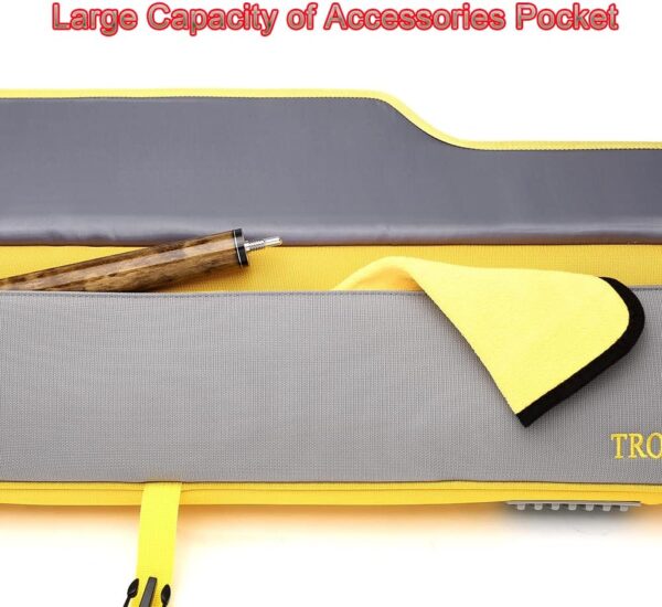 Backpack 4x4 Pool Cue Case Yellow for Carrying 4 Pool Cue Sticks,Pool Queue Case - Image 5