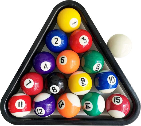 Upgrade Billiard Balls Set, 1.5 Inch Mini Size for 6 Feet Pool Table 1-1/2" Pool Balls Set American Style, Complete 16 Balls - Image 2