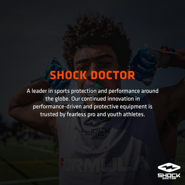 Shock Doctor Mouth Guard Sports, Hockey, Lacrosse, Baseball, Wrestling Moutguard, Gel Max Heavy Duty Protection & Custom Fit, Football Mouth Guard with Strap, Adult & Youth Mouthguard - Image 7