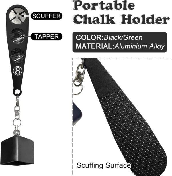 Portable Pool Cue Chalk Holder,Chalk Holder for Billiards,Essential Billiards Accessory for Cue Enthusiasts - Image 7