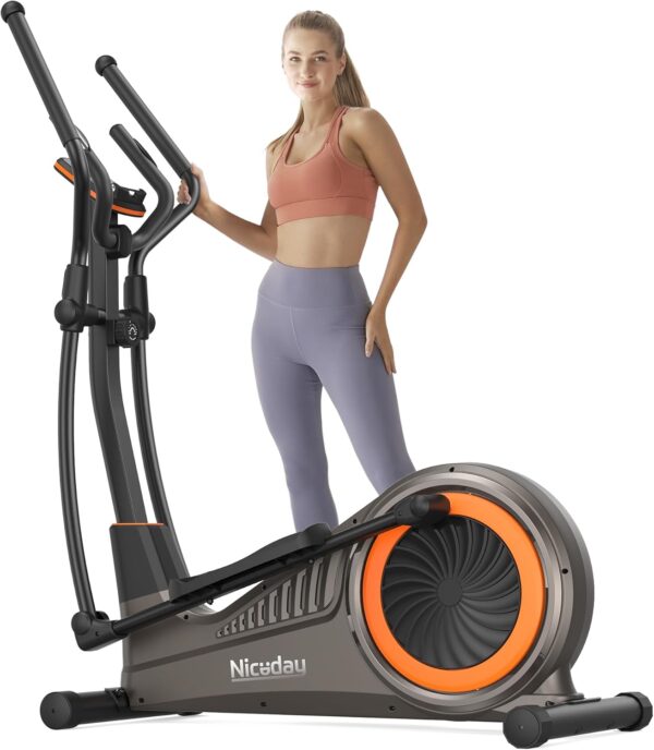 Niceday Elliptical Machine, Elliptical Exercise Machine for Home with Hyper-Quiet Magnetic Driving System, Elliptical Trainer with 15.5IN-18IN Stride, 16 Resistance Levels, 400LBS Loading Capacity - Image 2