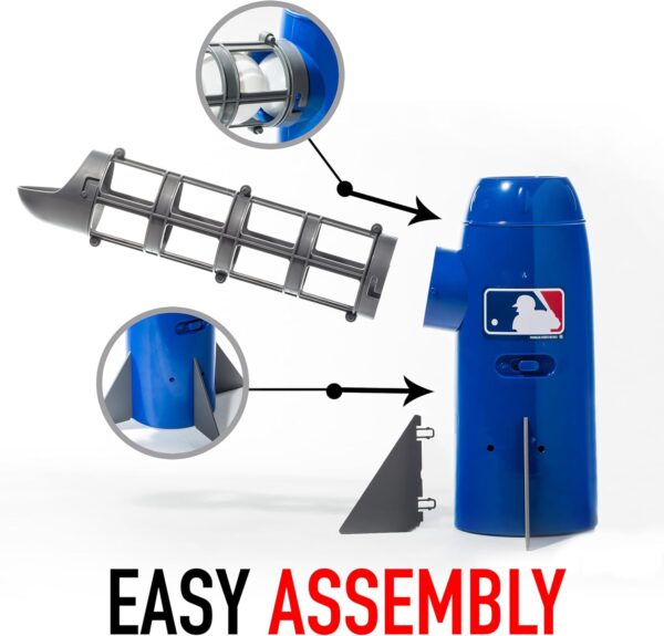 Franklin Sports MLB Kids Pitching Machine - POP ROCKET Kids Baseball Trainer - Includes 5 Plastic Baseballs & Baseball Bat, Multicolor Medium - Image 7