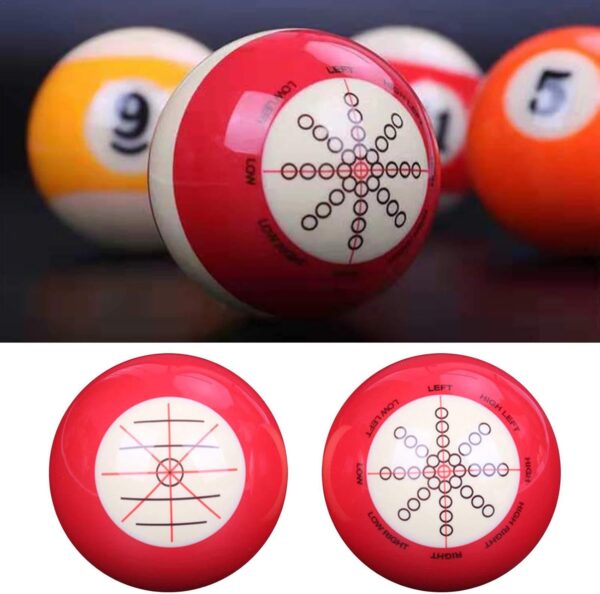 Beginner Billiards Training Ball, Red-White Resin Pool Ball for Beginners, Training Aid for Pool Players, Ideal for Women and Professional Playersand Professional Pool Players - Image 9