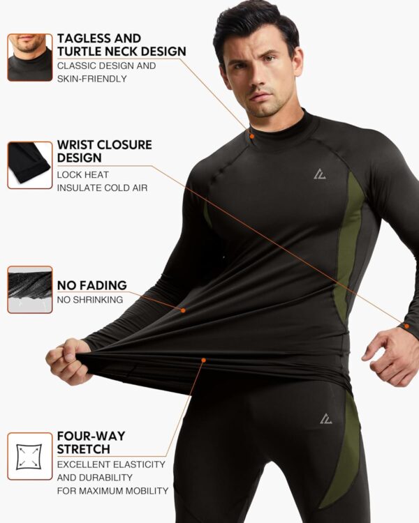 CL convallaria Thermal Underwear Long Johns Set Mens Winter Gift Hunting Gear Sport Base Layer Bottom Top - Image 3