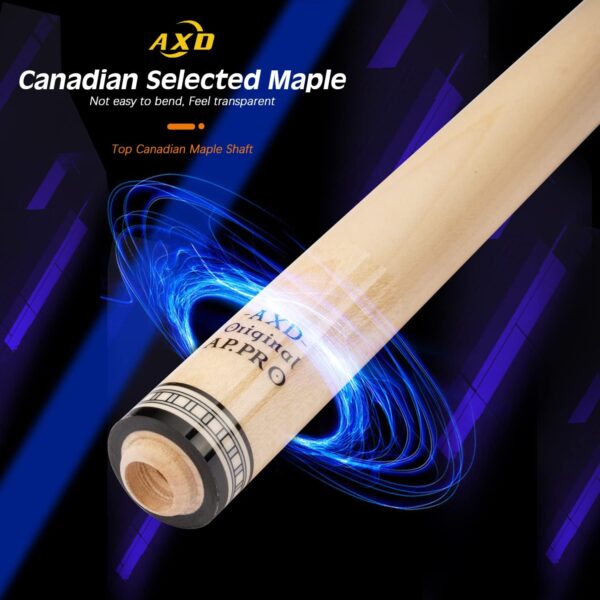 KONLLEN Pool Cue Stick Pro Taper Canadian Maple Billiard Pool Sticks for Adults with Low Deflection Shaft (10.5mm/11.5mm/12.5mm Tip) Professional Billiard Cue Set with Extension and Cue Case - Image 4