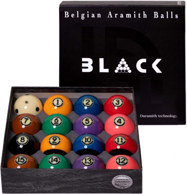 Aramith Tournament Black TV Billiard Pool Ball Set 2 1/4"… - Image 4