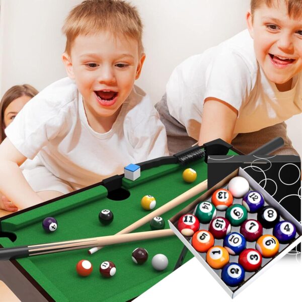 AccEncyc 2.5cm/0.98inch Mini Billiard Balls Set 16Pcs Children Mini Pool Balls Small Billiard Balls for Kid's Mini Pool Table Billiard Ball Indoor Table Game Toy for Kids, Adults - Image 8