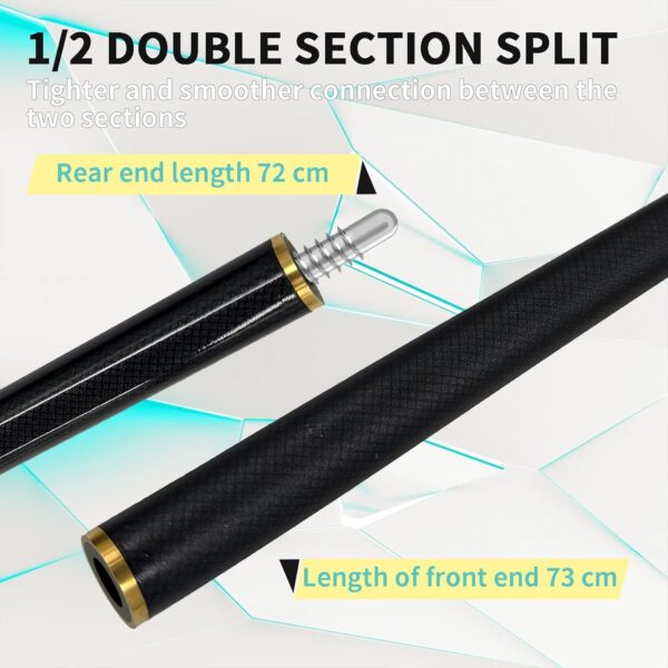 Carbon Fiber Pool Cue Stick 9.5mm Low Deflection Pool Stick Cue Stick Billiard Pool Cue Stick for Home Bars Pool Halls,Blue1 - Image 4