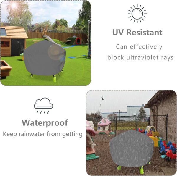 Kids Water Table Cover Fit Rain Showers Splash Pond Water Table,Waterproof Dust Proof Anti-UV Outdoor Toys Cover-Grey,Cover only - Image 5