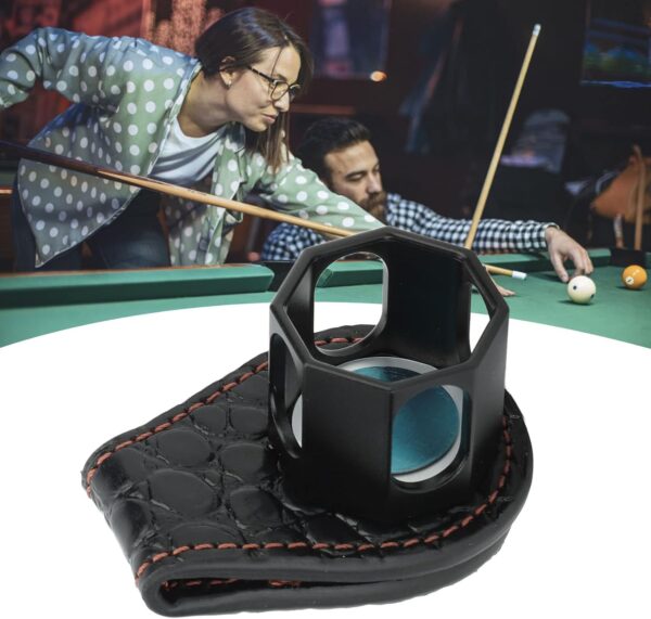 Fockety Pool Cue Chalk Holder, Portable Octagon Pool Chalk Holder with Magnetic Belt Clip, Cue Tip Pricker, Snooker Chalk Holder, Billiard Chalk Holder for Snooker Tool Accessory (Black) - Image 6