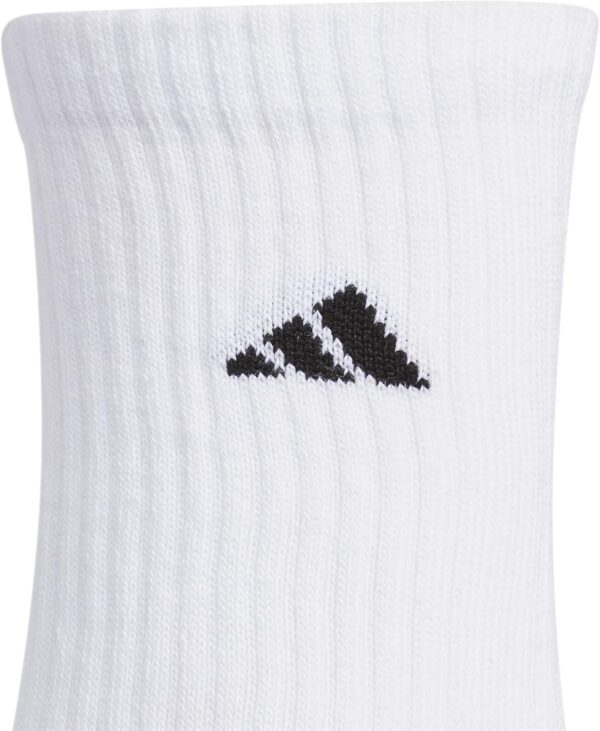 adidas Youth Athletic Cushioned 6-Pack Crew, Kid's Crew Socks for Sports, Durable & Breathable - Image 4