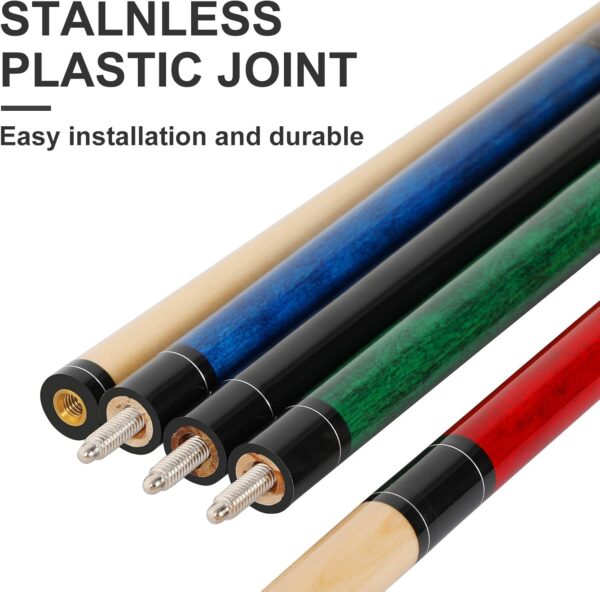 4 Pieces Pool Cue Stick 58 inch 18 oz 19 oz 20 oz 21 oz Billiard House Bar Pool Stick - Image 5