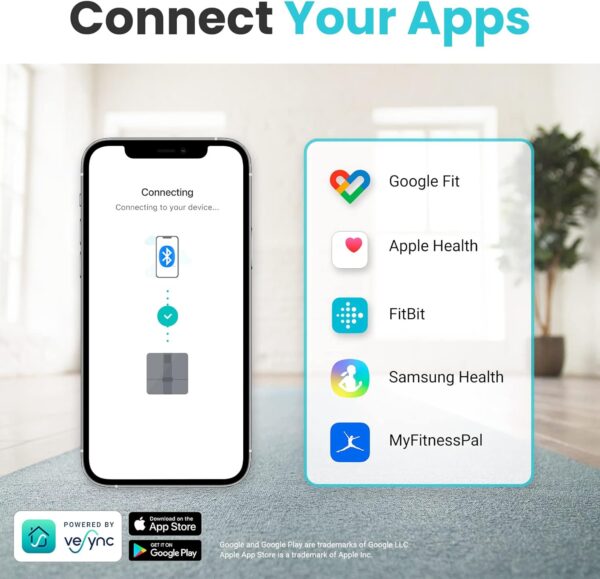 Etekcity Smart Scale for Body Weight Fat, FSA HSA Eligible, Digital Bathroom Weighing Machine for Accurate BMI Muscle Mass Composition, Home Use Apple Health Compatible Fitness Equipment - Image 11