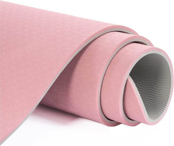 Yoga Mat Non Slip, Pilates Fitness Mats, Eco Friendly, Anti-Tear 1/4" Thick Yoga Mats for Women, Exercise Mats for Home Workout with Carrying Sling and Storage Bag - Image 5