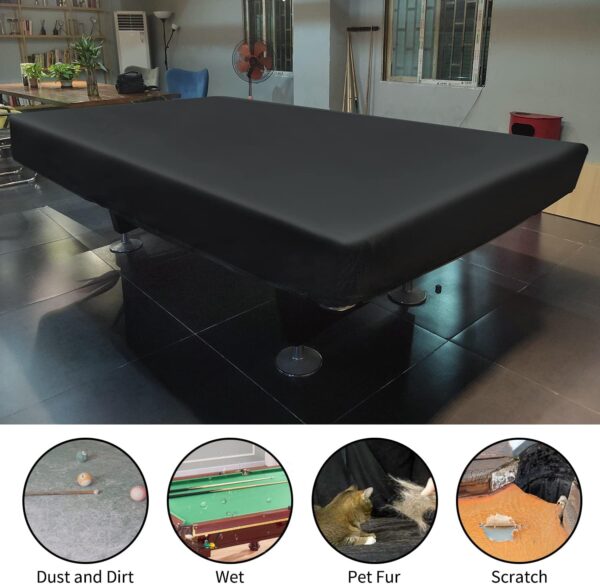 7/8/9 Foot Billiard Pool Table Cover, Pool Table Cover, Waterproof&Tearproof Cover for Pool Table with Storage Bag, Indoor Outdoor All Season Sun Rain Snow Dust Protection Snooker Table Covers (7ft) - Image 6