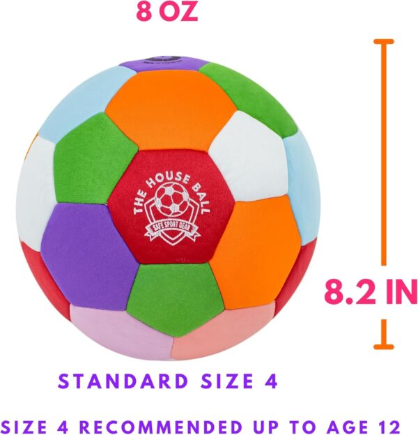 The House Ball - The Original Soft and Safe Indoor Soccer Ball Size 4 Created for Inside Your Home and Yard - Fun Soccer Gift - Perfect Kids Soccer Ball - Image 4