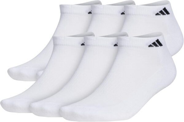 adidas Men's Athletic Cushioned Low Cut Socks with Arch Compression for a Secure Fit (6-Pair) - Image 2