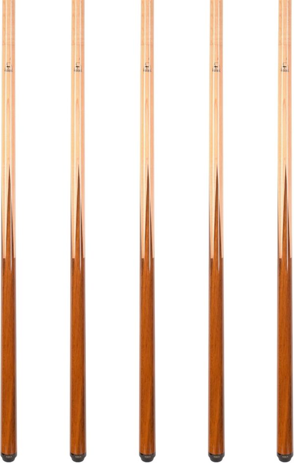 ASKA Set of SP1 Malaswood Sneaky Pete Billiard Pool Cue Sticks, 58" Hard Rock Canadian Maple, 13mm Hard Le Pro Tip, 5/16x18 Joint - Image 3