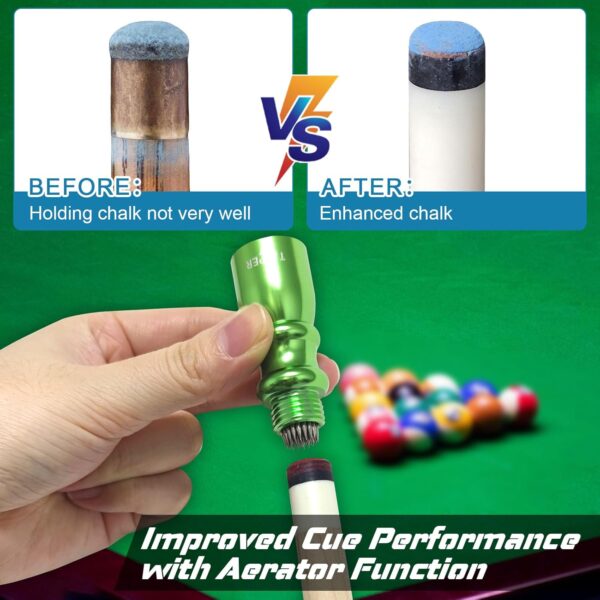 3-in-1 Pool Cue Tip Shaper Billiard Cue Stick Accessories Repair Tool, Enhance Your Game with Shaper, Scuffer, and Aerator, Gifts for Husbands and Friends - Image 4