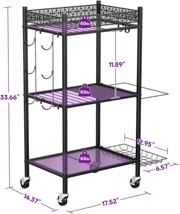 Yoga Mat Storage Rack, Home Gym Storage Rack Yoga Mat Holder, VOPEAK Workout Storage for Yoga Mat, Foam Roller, Gym Organizer Gym Equipment Storage for Home Exercise and Fitness Gear - Image 6