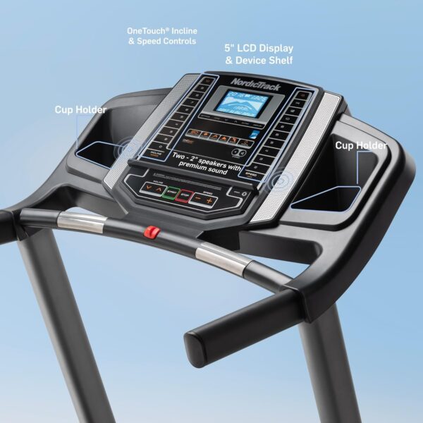 NordicTrack T Series: Perfect Treadmills for Home Use, Walking or Running Treadmill with Incline, Bluetooth Enabled, 300 lbs User Capacity - Image 3