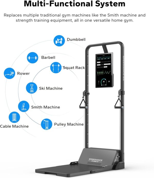 Smart Home Gym System, Gym Monster Multifunctional Smith Machine Home Gym Power Cage, All-in-one Cable Machine for Home Workout, Full Body Strength Training Fitness Exercise Machine - Image 9