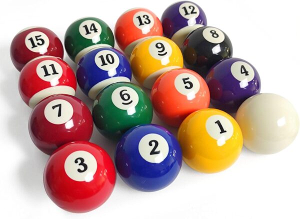 2-1/4" Pool Balls Billiard Set - 16 Resin Balls, Regulation Size & Weight, Complete Pool Table Balls Set for Replacement, Pool Table Accessories & Billiards Pool Accessories - Image 4