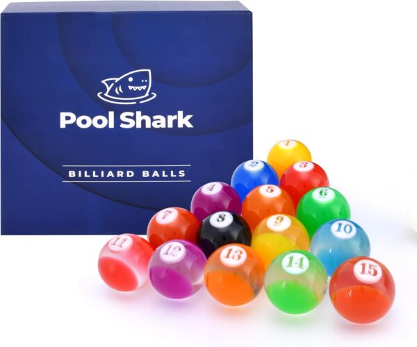 Pool Shark Authentic Billiard Balls Professional/Amateur Set High-End Pure Polyresin 2-1/4-inch Balls Complete 16pcs Set - Image 2