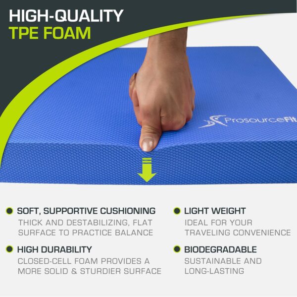 ProsourceFit Exercise Balance Pad – Non-Slip Cushioned Foam Mat & Knee Pad for Fitness and Stability Training, Yoga, Physical Therapy - Image 5