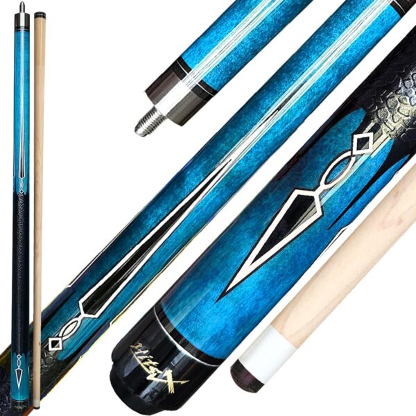 Tai ba cues Pool Cue Stick, 13mm Tip, 58", Hardwood Canadian Maple Professional Billiard Stick 19,20,20 Oz (Selectable)-Blue, Red, Green Pool Cue Stick - Image 2