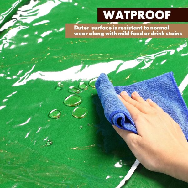 8 Feet Clear Pool Table Cover PVC Billiard Table Cover Heavy Duty Waterproof and Tearproof Covers for Pool Table Fitted Pool Table Accessories All Season Sun Snow Rain Dust Protection - Image 5