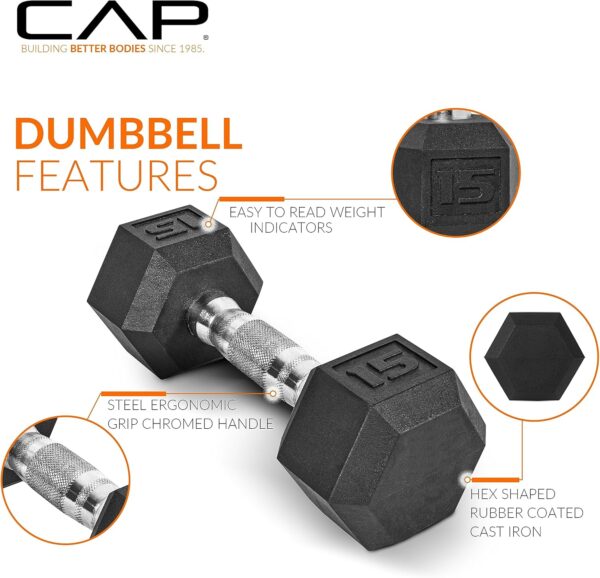 CAP Barbell Dumbbell Set with Rack | Multiple Options in 150lbs and 210lbs - Image 4