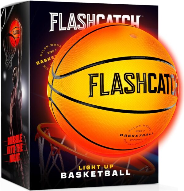 Light Up Basketball - Glow in the Dark - Sports Gear Accessories Easter Gifts for Boys 8-15+ Year Old - Kids, Teens Gift Ideas - Cool Teen Boy Toys Ages 8 9 10 11 12 13 14 15 Age Outdoor Teenage - Image 2